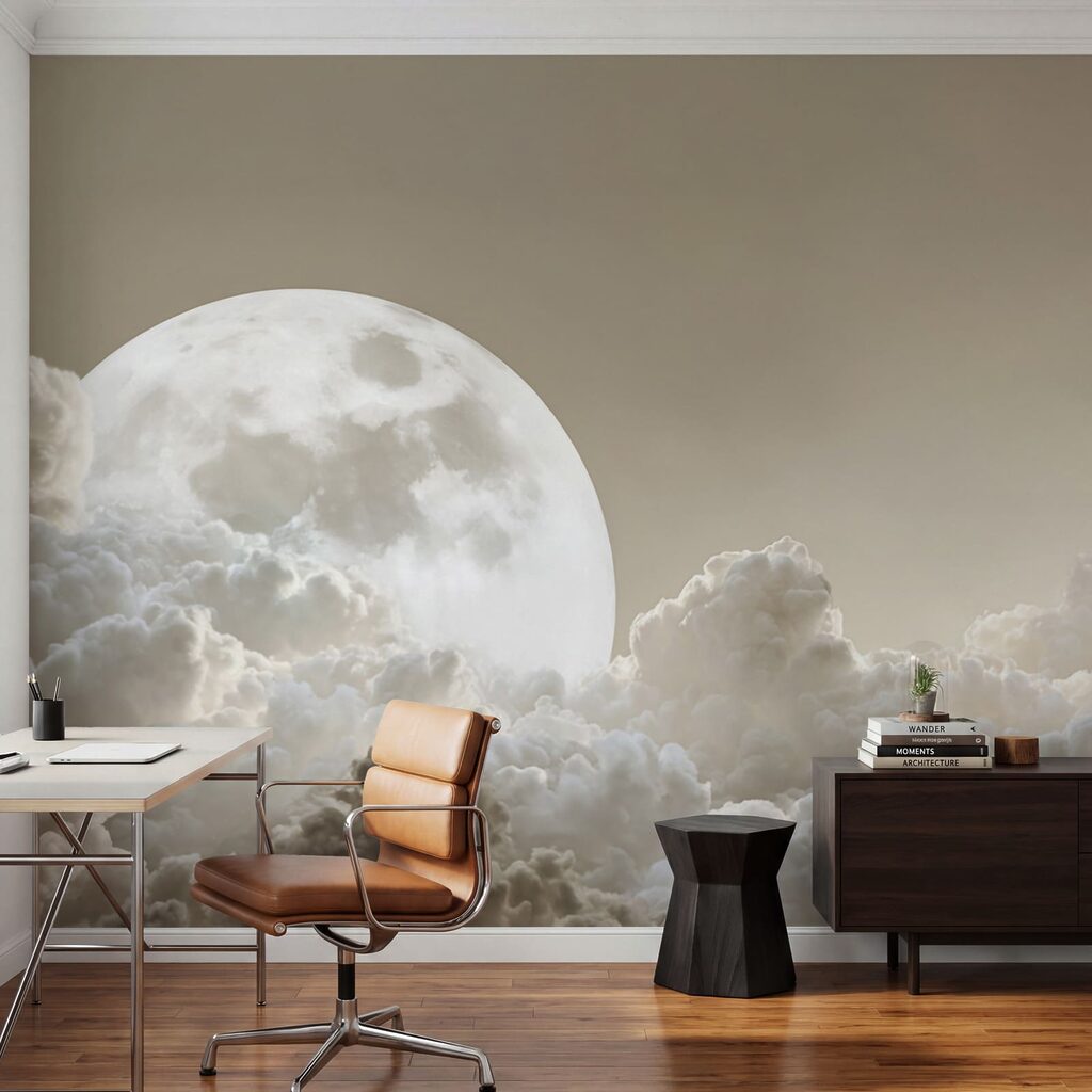 Wall mural Full moon in the sky