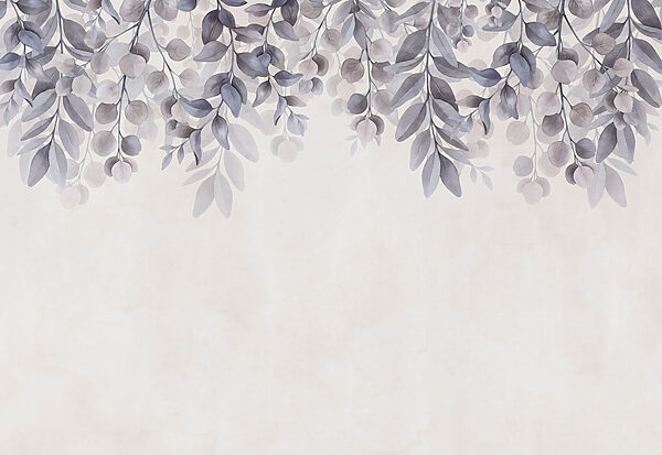 Soft pastels with delicate foliage design
