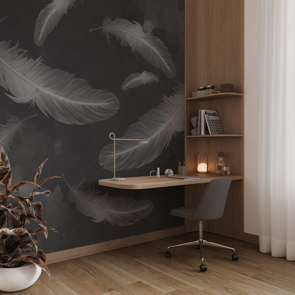 Conjunto de plumas flotando en el aire Conjunto de plumas flotando en el aire