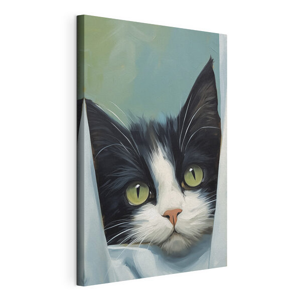 Cuadros Gato asomándose por detrás de una cortina (SKU: s45676) Cuadros Cuadros Gato asomándose por detrás de una cortina (SKU: s45676)