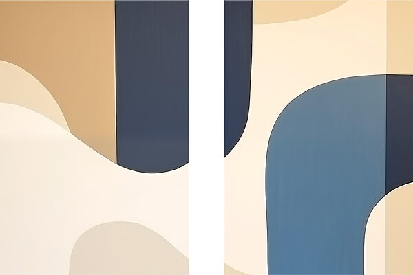Abstract shapes in calming colors Abstract shapes in calming colors