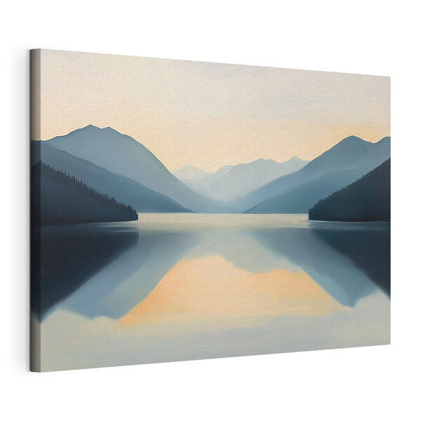 Cuadros Lago con montañas al fondo (SKU: s50349) Cuadros Cuadros Lago con montañas al fondo (SKU: s50349)