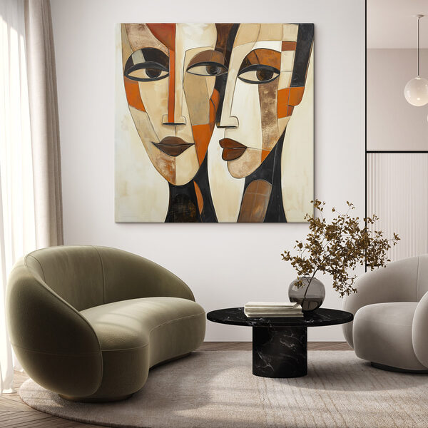 Painting of two faces Painting of two faces