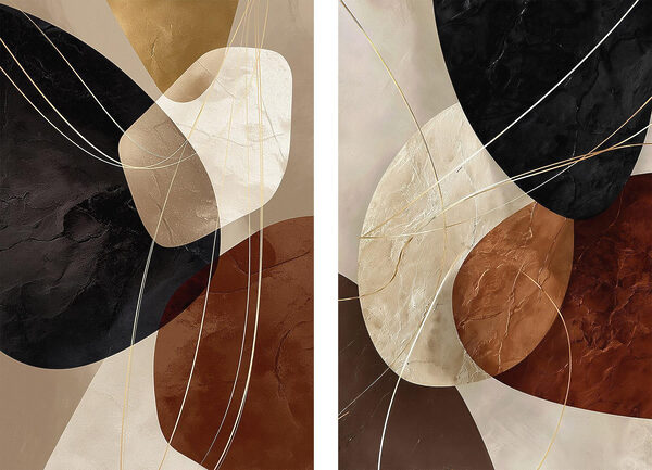 Abstract shapes in warm tones Abstract shapes in warm tones