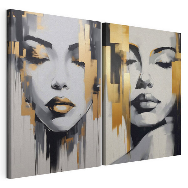Lámina modular sobre lienzo Cuadro que representa el rostro de una mujer (SKU: m00376) Lámina modular sobre lienzo Lámina modular sobre lienzo Cuadro que representa el rostro de una mujer (SKU: m00376)