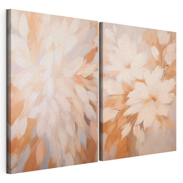 Lámina modular sobre lienzo Lámina modular sobre lienzo Cuadro de flores en una pared (SKU: m00391)