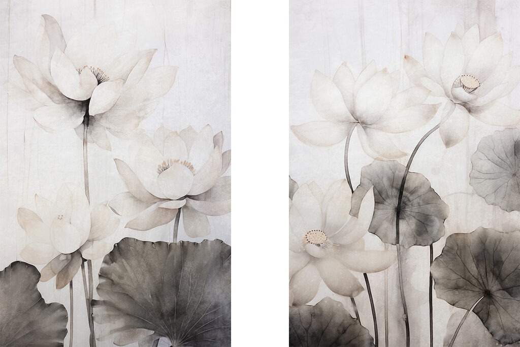 Delicate blooms in soft watercolor hues Delicate blooms in soft watercolor hues