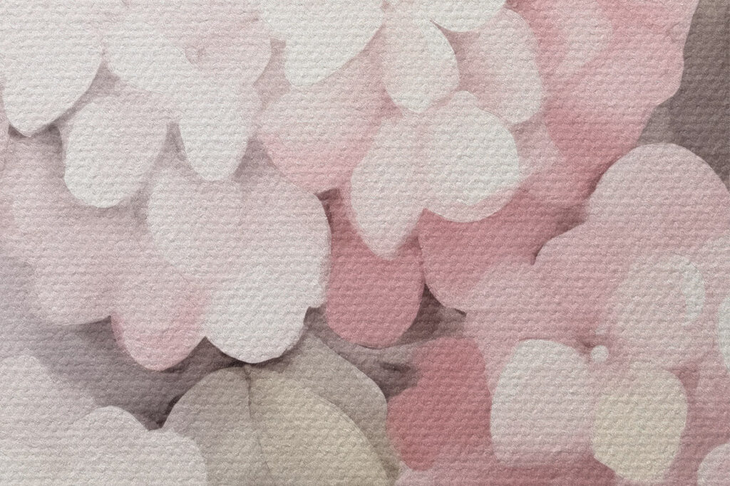 Painting of flowers on a white background