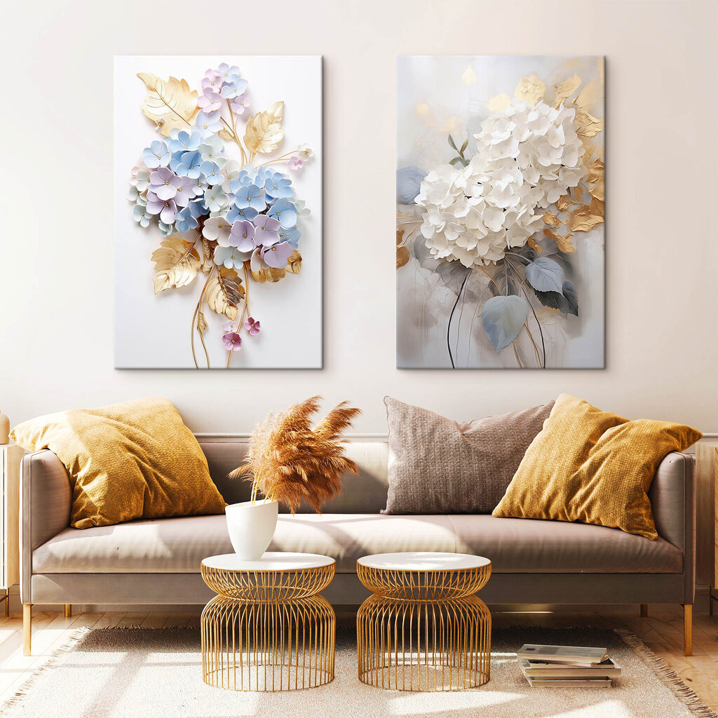 Delicate floral art in soft colors Delicate floral art in soft colors