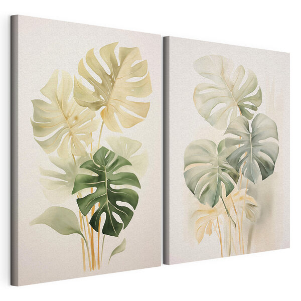 Lámina modular sobre lienzo Lámina modular sobre lienzo Cuadro de una planta (SKU: m00429)