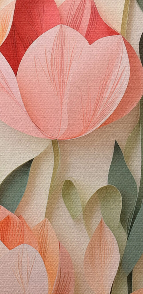 Collage of paper flowers Collage of paper flowers
