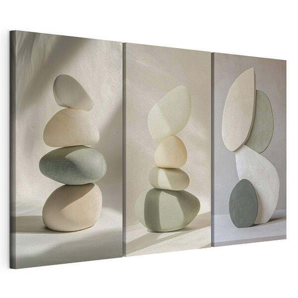 Lámina modular sobre lienzo Conjunto de esculturas de diferentes formas