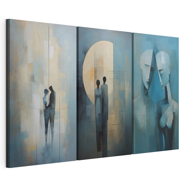 Lámina modular sobre lienzo Lámina modular sobre lienzo Cuadro en el que aparecen dos personas (SKU: m00457)