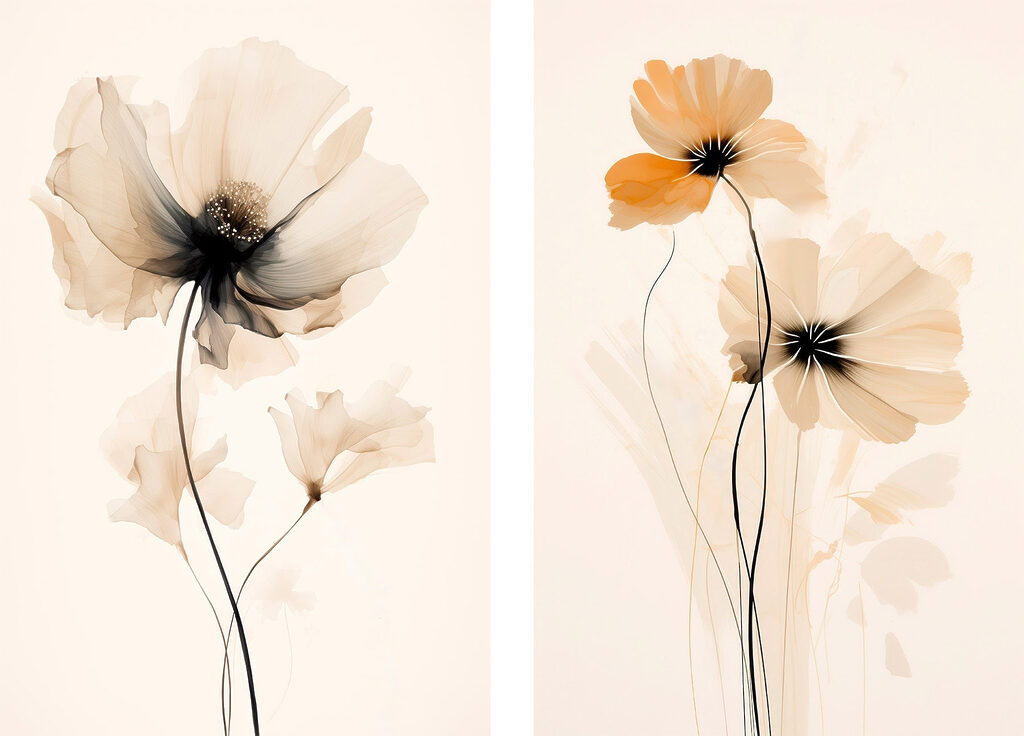 Delicate blooms in soft hues Delicate blooms in soft hues
