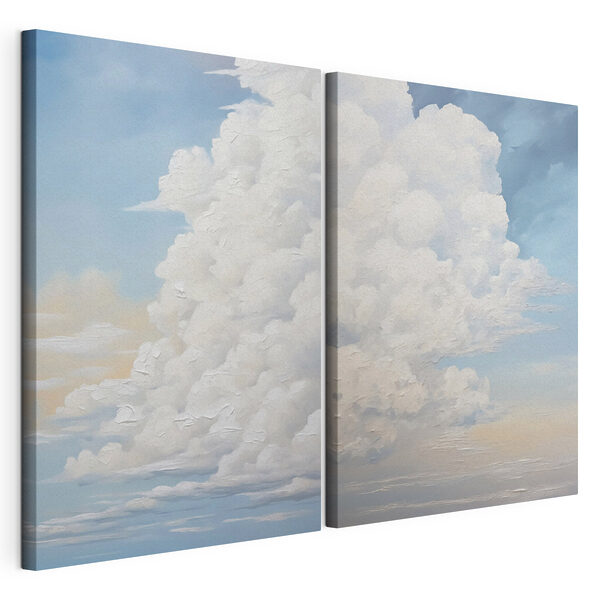 Lámina modular sobre lienzo Comparación de las nubes en el cielo
