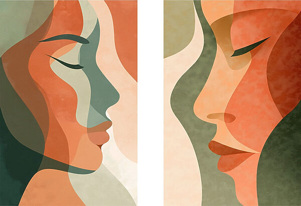 Side view of a woman's face