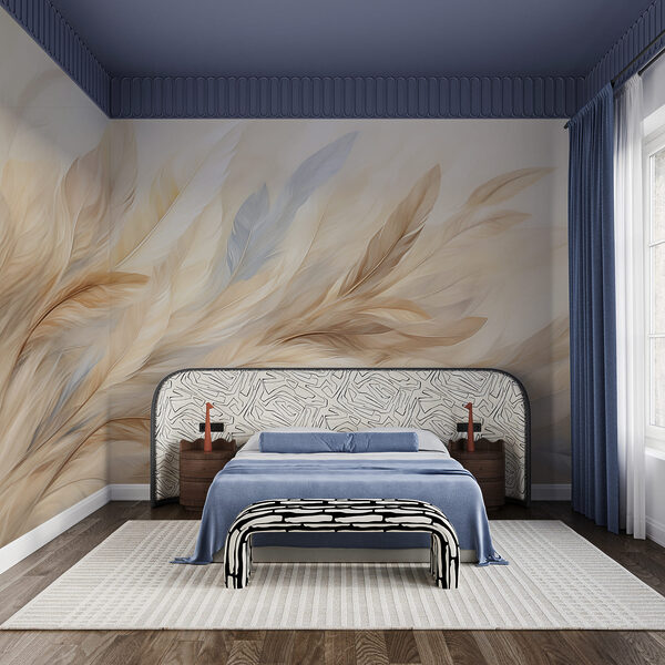 Plumas suaves y onduladas en tonos cálidos Plumas suaves y onduladas en tonos cálidos