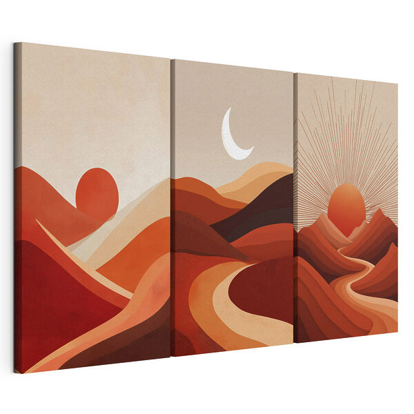 Lámina modular sobre lienzo Lámina modular sobre lienzo Cordillera con sol y nubes (SKU: m00606)