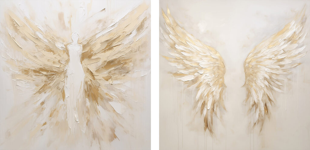 Celestial wings embracing serenity Celestial wings embracing serenity
