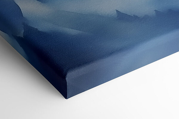 Painting of mountains and fog Painting of mountains and fog