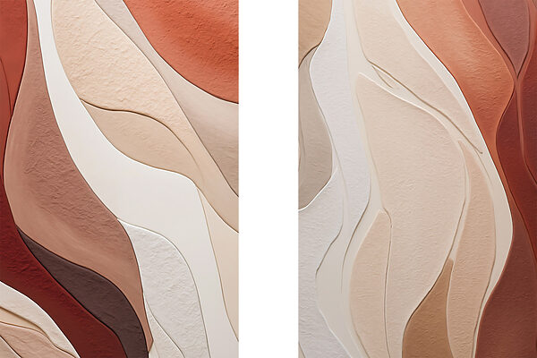 Flowing shapes in warm hues Flowing shapes in warm hues