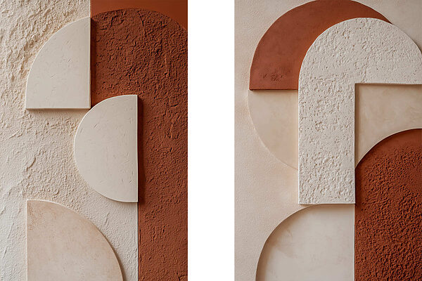 Elegant shapes in warm tones Elegant shapes in warm tones