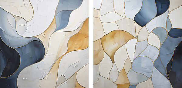 Flowing shapes in soft colors Flowing shapes in soft colors