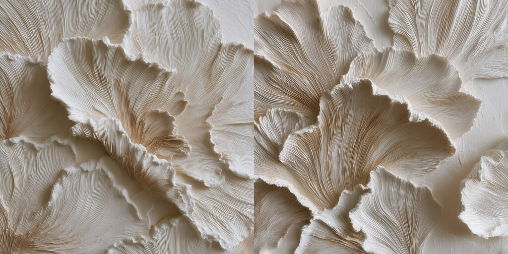 Intricate layers of cream-colored textures Intricate layers of cream-colored textures