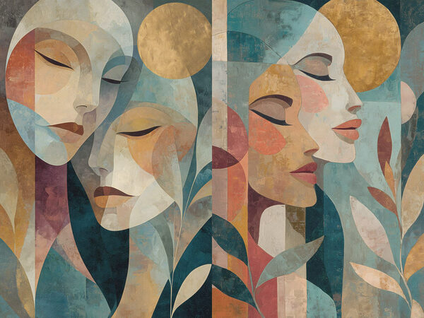 Collage of a woman's face Collage of a woman's face