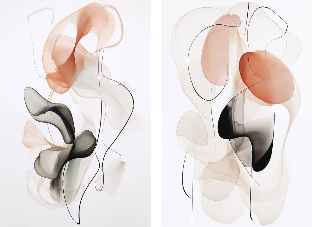 Fluid shapes in soft hues Fluid shapes in soft hues