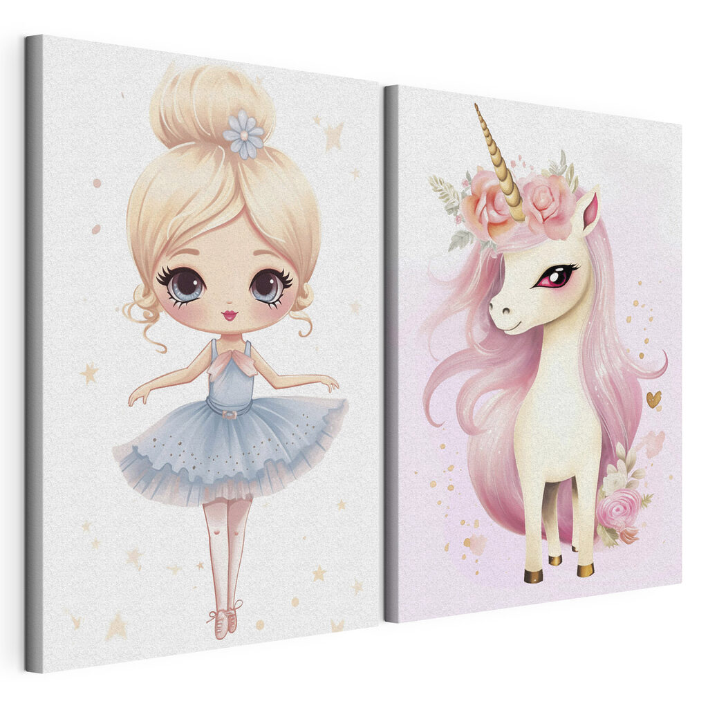Two posters of a unicorn and a unicorn Two posters of a unicorn and a unicorn