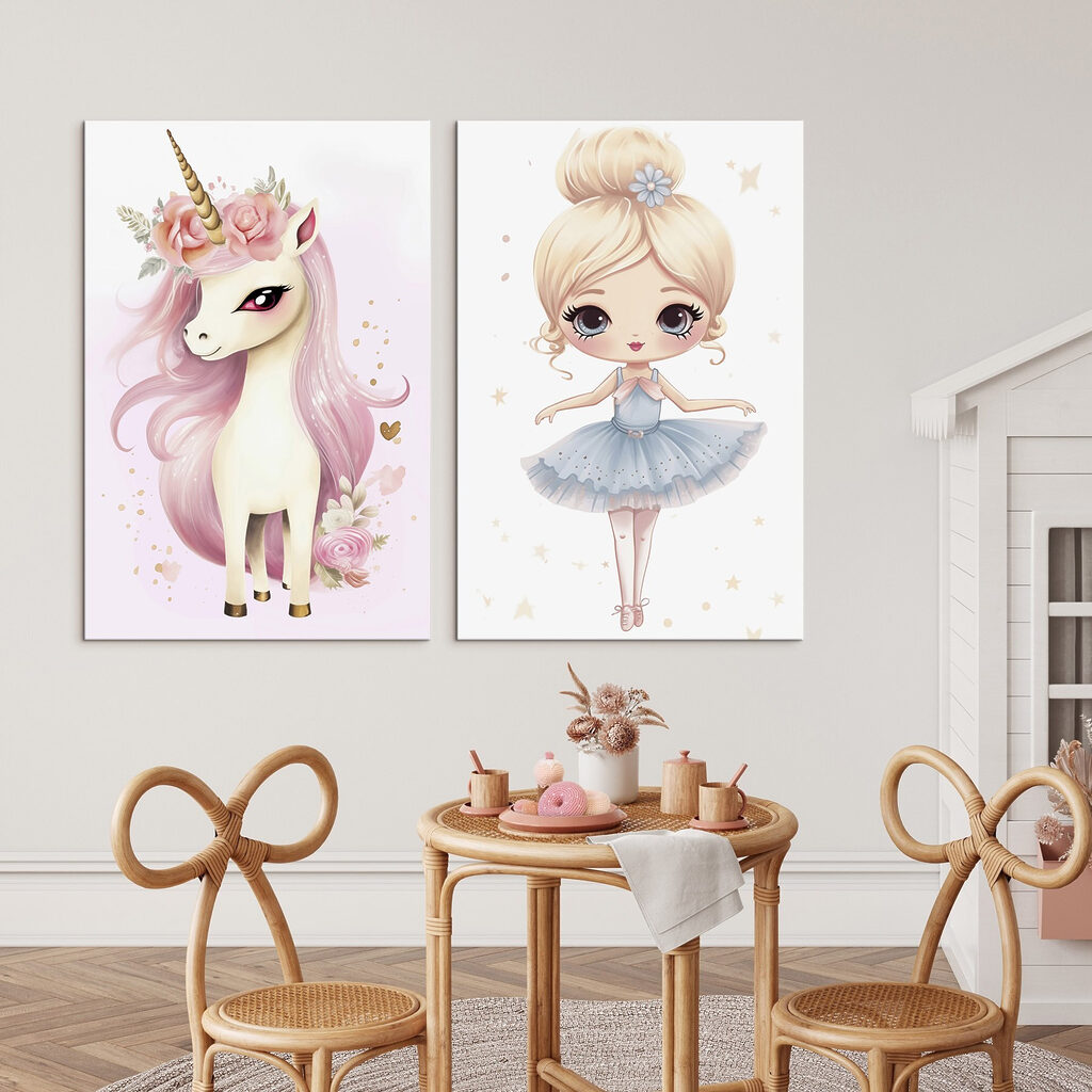 Two posters of a unicorn and a unicorn Two posters of a unicorn and a unicorn