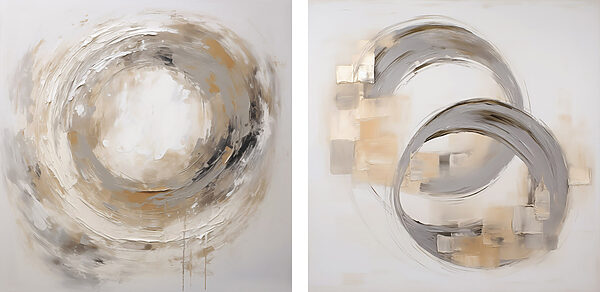 Painting of a circle and a circle Painting of a circle and a circle