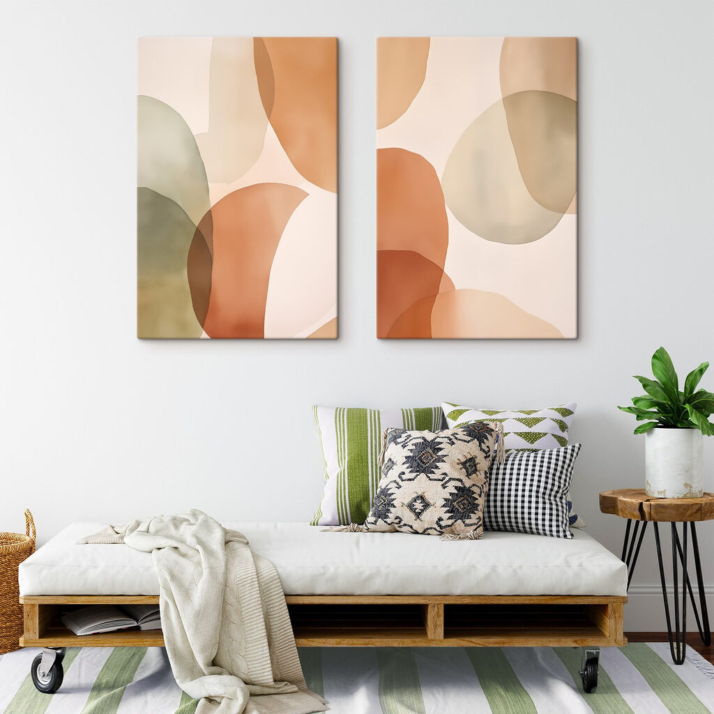 Soft shapes in warm colors blend Soft shapes in warm colors blend