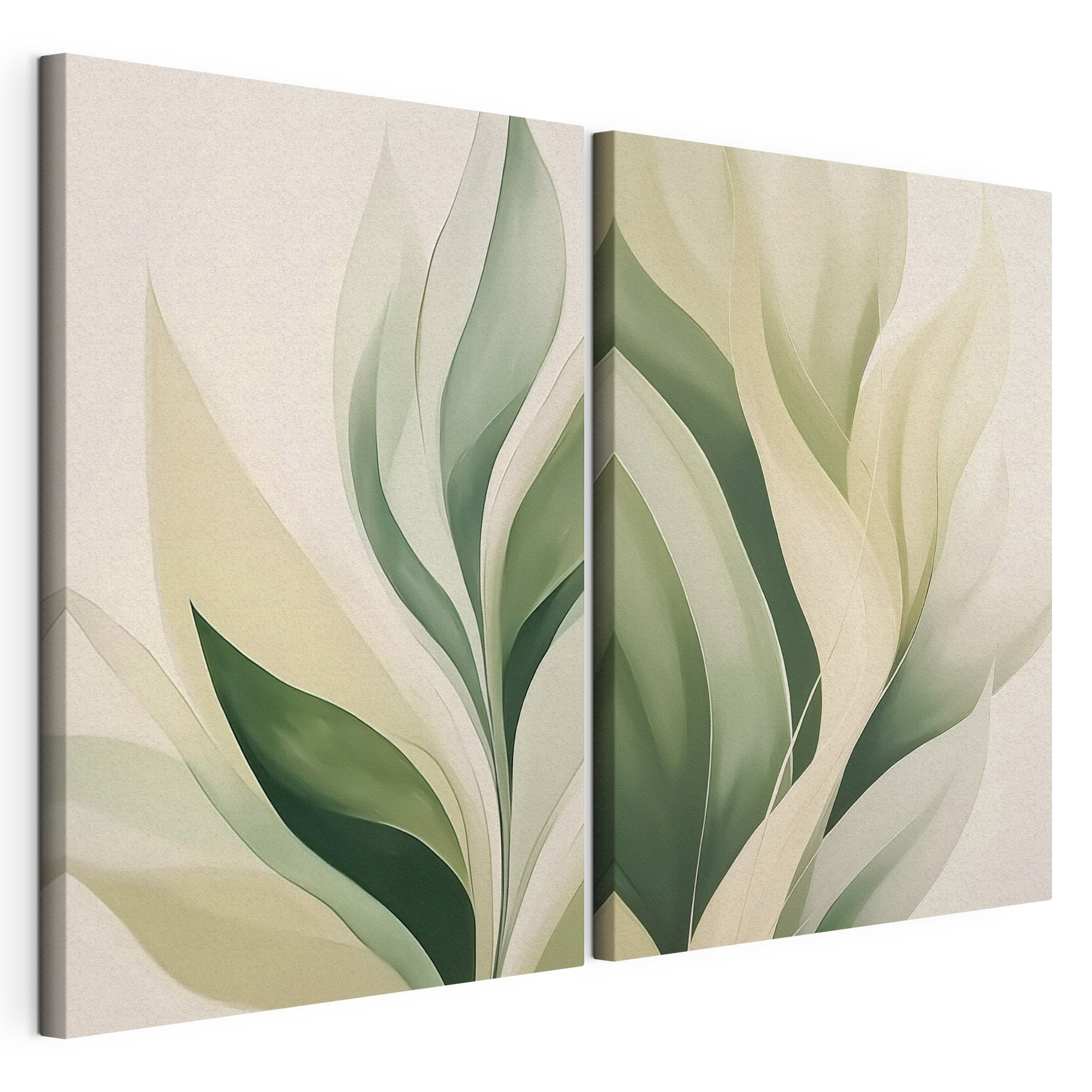 Gentle waves of green and cream