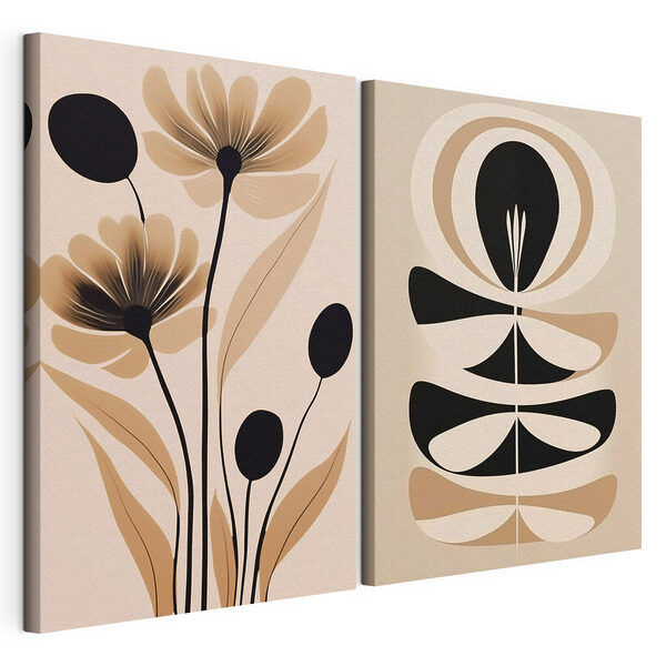 Lámina modular sobre lienzo Delicado diseño floral en tonos tierra (SKU: m00773) Lámina modular sobre lienzo Lámina modular sobre lienzo Delicado diseño floral en tonos tierra (SKU: m00773)