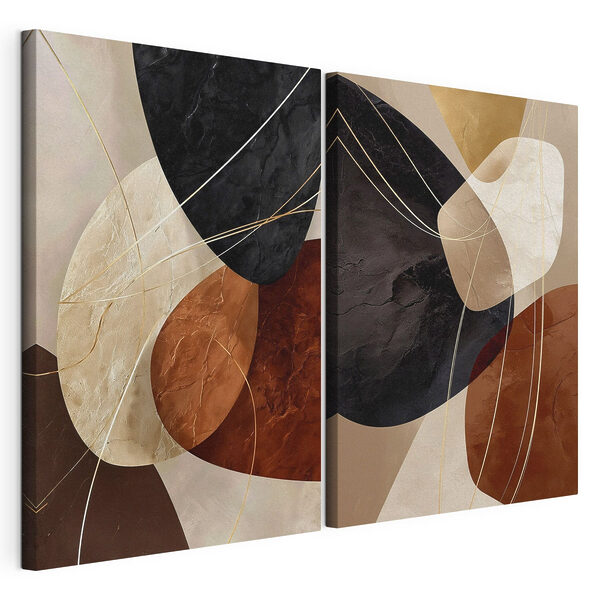 Lámina modular sobre lienzo Formas abstractas en tonos cálidos (SKU: m00763) Lámina modular sobre lienzo Lámina modular sobre lienzo Formas abstractas en tonos cálidos (SKU: m00763)