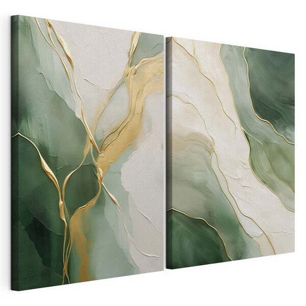 Lámina modular sobre lienzo Cuadro en tonos verdes y blancos (SKU: m00764) Lámina modular sobre lienzo Lámina modular sobre lienzo Cuadro en tonos verdes y blancos (SKU: m00764)