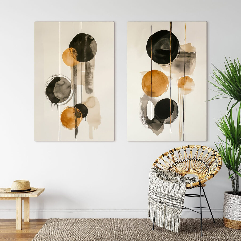 Painting of circles and lines Painting of circles and lines