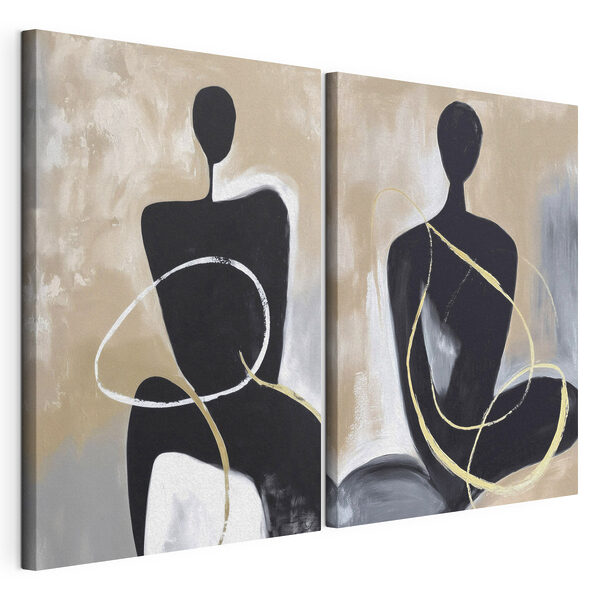 Lámina modular sobre lienzo Dos obras de arte que representan a una mujer (SKU: m00719) Lámina modular sobre lienzo Lámina modular sobre lienzo Dos obras de arte que representan a una mujer (SKU: m00719)