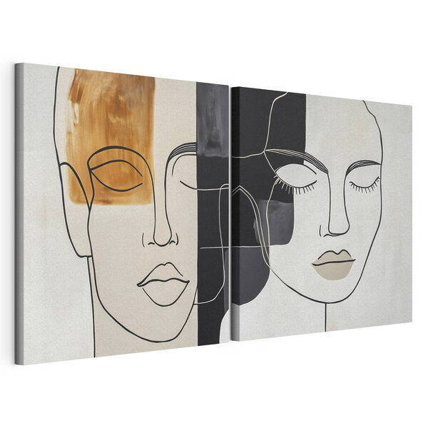 Lámina modular sobre lienzo Cuadro que representa el rostro de una mujer (SKU: m00720) Lámina modular sobre lienzo Lámina modular sobre lienzo Cuadro que representa el rostro de una mujer (SKU: m00720)
