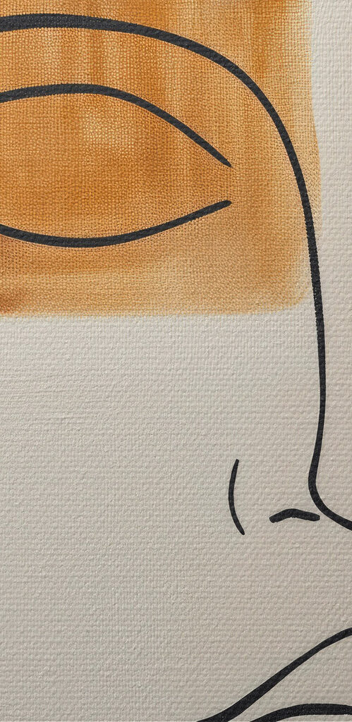 Painting of a woman's face Painting of a woman's face