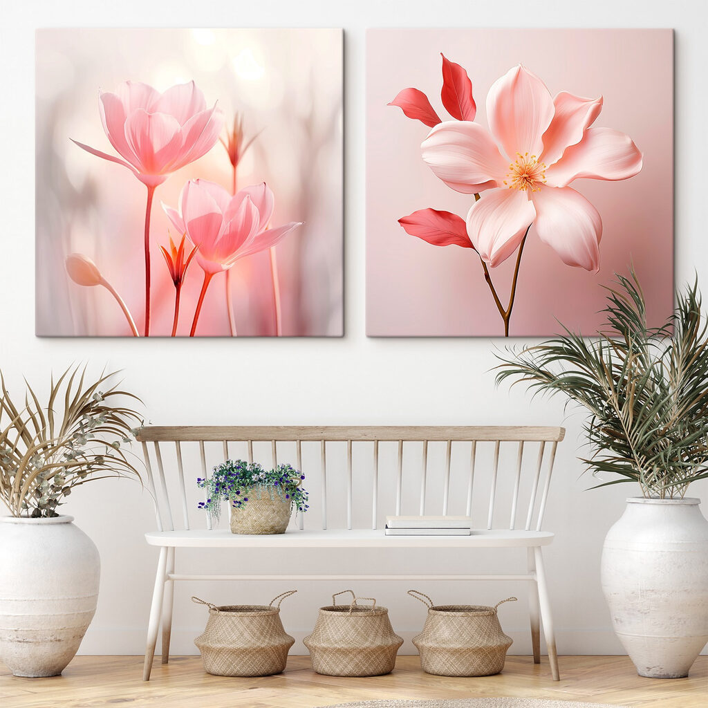 Delicate blooms in soft hues Delicate blooms in soft hues