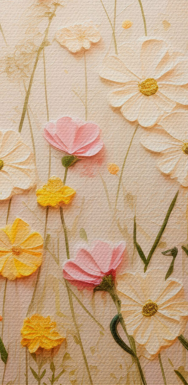 Painting of flowers on canvas Painting of flowers on canvas
