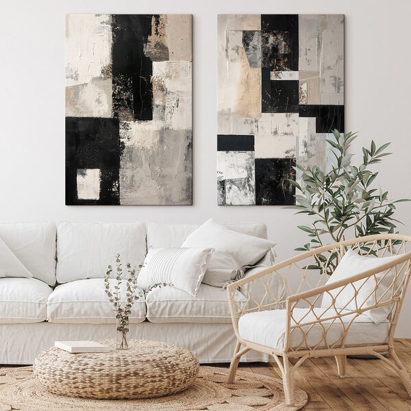 Collage of black and white art Collage of black and white art