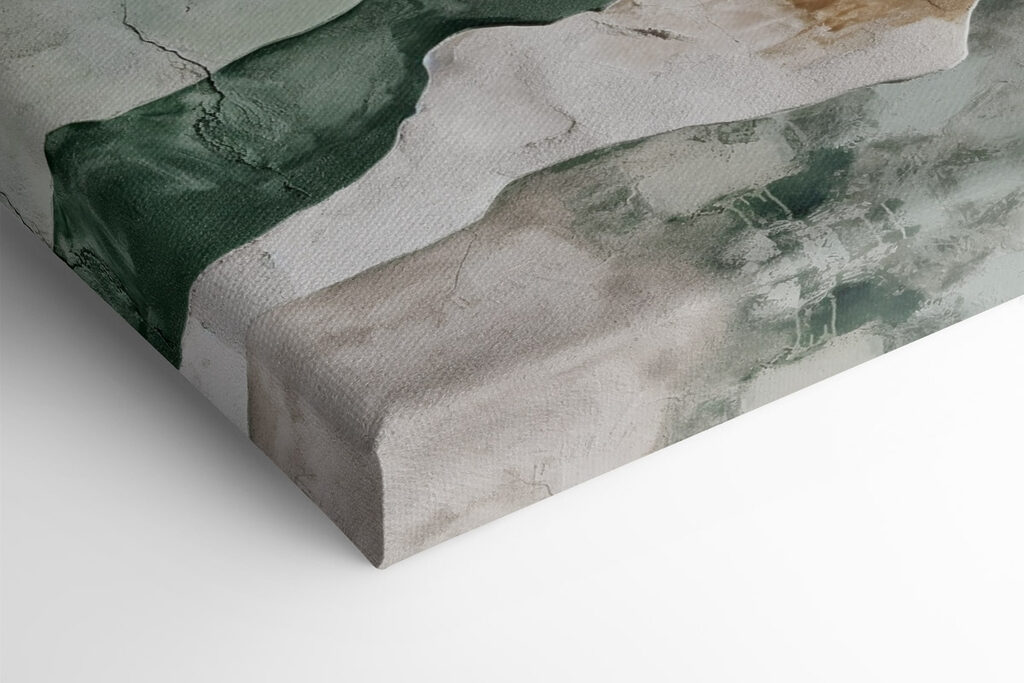 Painting of mountains and a crack in the wall Painting of mountains and a crack in the wall