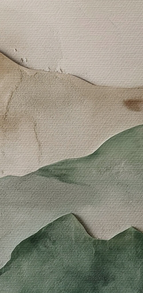 Painting of mountains and a crack in the wall Painting of mountains and a crack in the wall