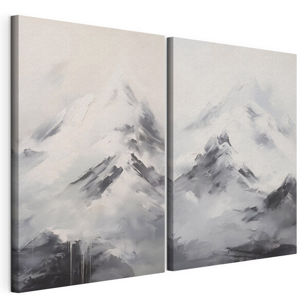 Cuadro de una cordillera Lámina modular sobre lienzo Cuadro de una cordillera