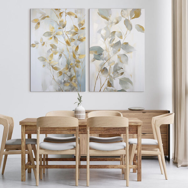 Painting of leaves on a wall Painting of leaves on a wall
