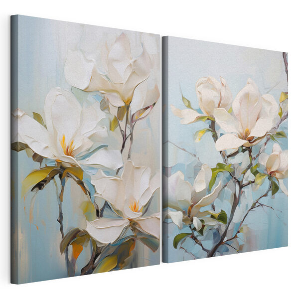 Painting of white flowers Painting of white flowers
